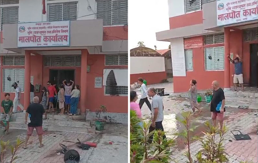 आन्दोलनकारीजस्तो बनेर कर्मचारीले नै जोगाए दमकको मालपोत र नापी