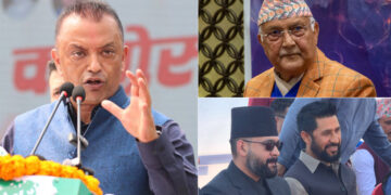 गगनले केपी ओली, रवि र बालेनमाथि एकसाथ साँधे निशाना