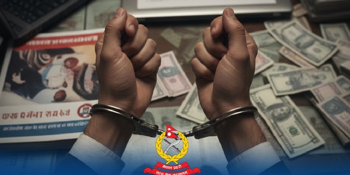 सरकारी छाप दुरुपयोग गरेको अभियोगमा तीन जना पक्राउ