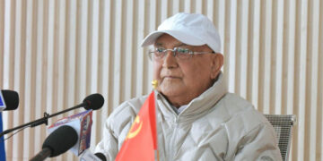 १३ दिन हिरासत बसेर छुटेका ओली आज पहिलोपटक सार्वजनिक कार्यक्रममा सम्बोधन गर्दै