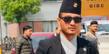 संसद्को पहिलो बैठकमा तीन वटा अध्यादेश पेश गर्दै गृहमन्त्री सुधन गुरुङ